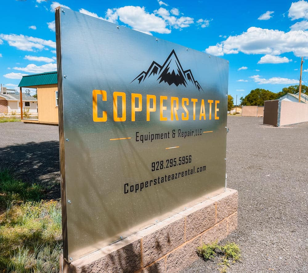 copperstate equipment and rentals sign